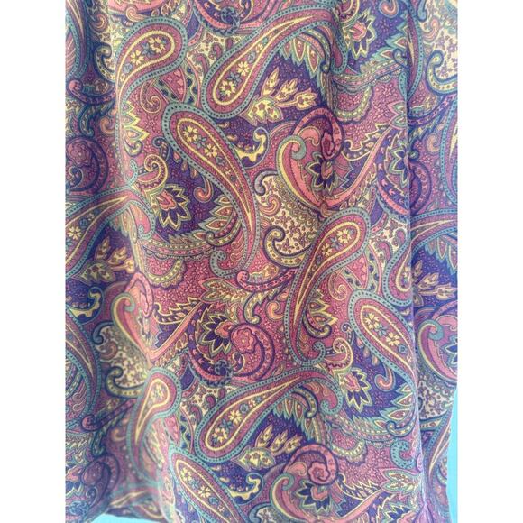 Vintage Midi Skirt Paisley Burgundy Rust Womens 1990s Size 12 Boho Cottagecore - Picture 3 of 8